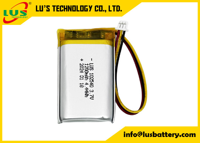 Lipolymerbatterie 4,44Wh 3,7 V Lipo-Batterien 1200mAh LP102540 Lithiumbatterie 3,7Volt Batteriezelle