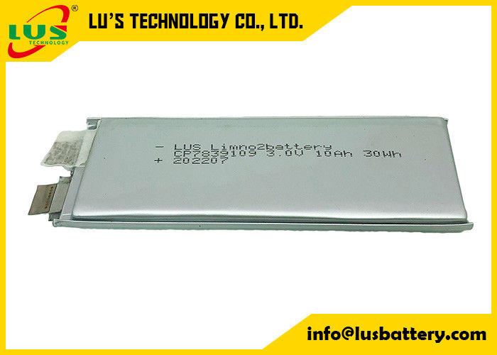 CP7839109 3,0 V Primär Li-MnO2-Batterie 10AH 3 V Soft Pack Limno2-Batterie CP7839109