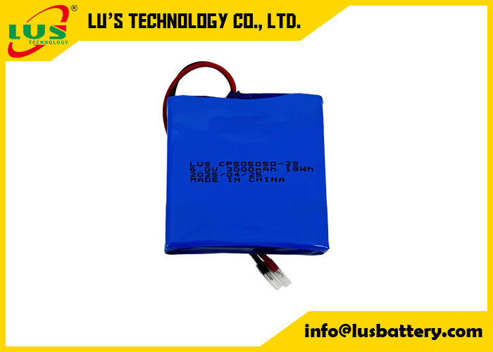 Kundenspezifischer CP505050-2S 6V Primär-Beutelzellen-Akku 3000 mAh Dünnzellen-Akkupack OEM