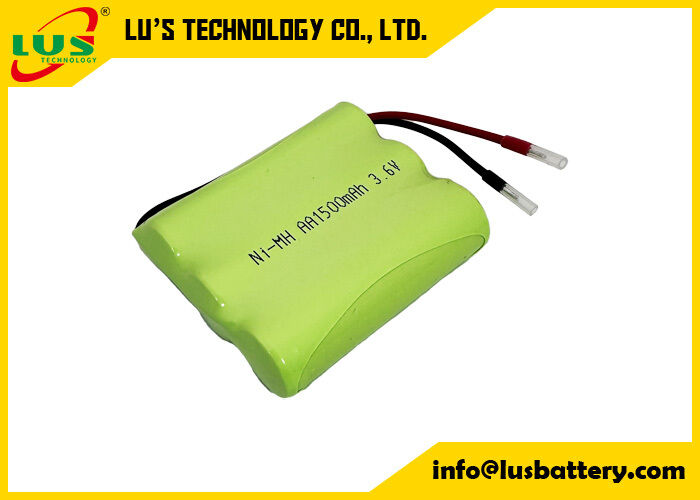 3.6volt 1500mah wiederaufladbare Batterie AA Größe NIMH Batteriepack 3.6V angepasst
