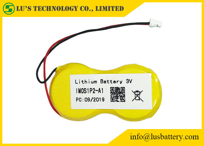 CR2450-2P Knopf-Lithium-Münzen-Zelle 1200mah 3.0v mit Verbindungsstück der Draht-JST
