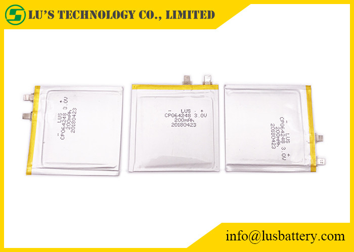 Dünne Lithium-Batterie 200mah 3.0v CP064248 RFID usw. ultra für Umbauten