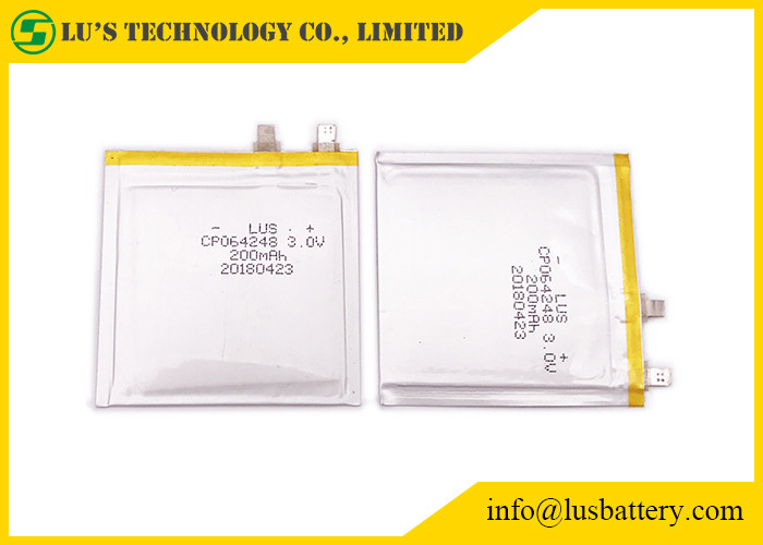 Dünne Lithium-Batterie 200mah 3.0v CP064248 RFID usw. ultra für Umbauten