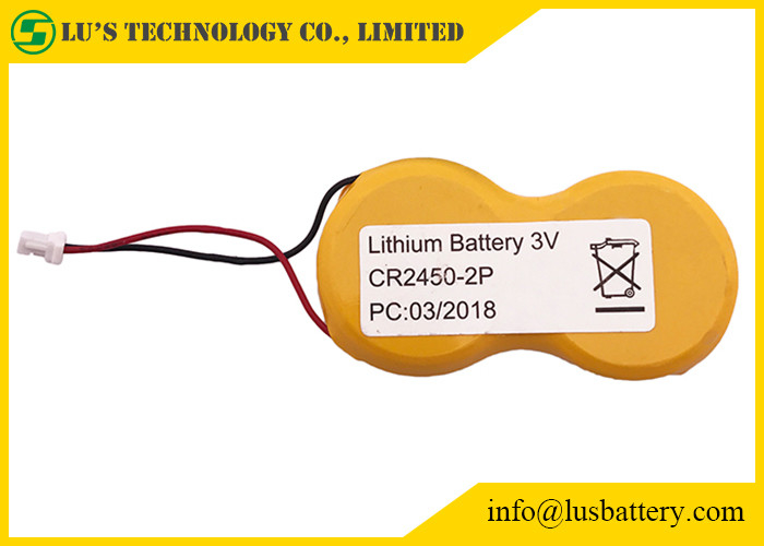 3V 1200mah Anschlüsse der Lithium-Knopf-Zellencr2450 CR2450-2P JST für Umbauten