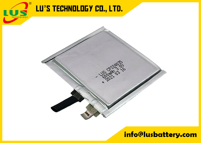 Lithium-Mangan-weiche Satz-Batterie 3.0V 600mah CP224035 für das Nennen des Verzeichnisses