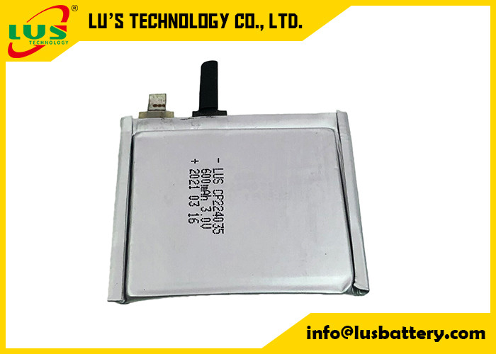 Lithium-Mangan-weiche Satz-Batterie 3.0V 600mah CP224035 für das Nennen des Verzeichnisses