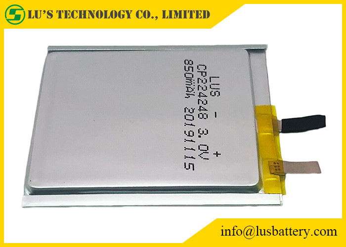 dünne Batterie LimnO2 CP224248 3.0v 850mah Zellfür Bluetooth-Umbauten